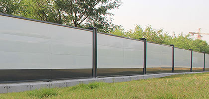 工地圍擋施工效果圖，深圳市大通建設發展有限公司鋼結構圍擋生產廠家